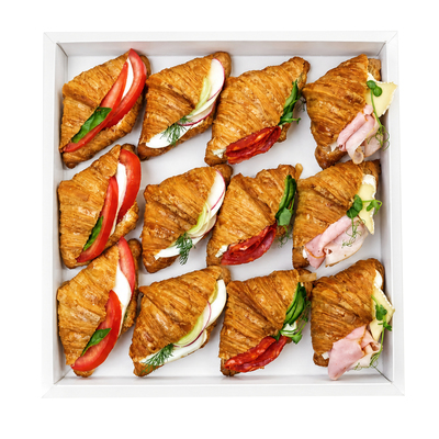 mix of savory mini croissants classic 12 pcs